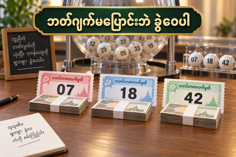 ဘတ်ဂျက်တူသောငွေကို ဂဏန်းများထဲ ခွဲဝေသော စိတ်ကူးထီပုံ